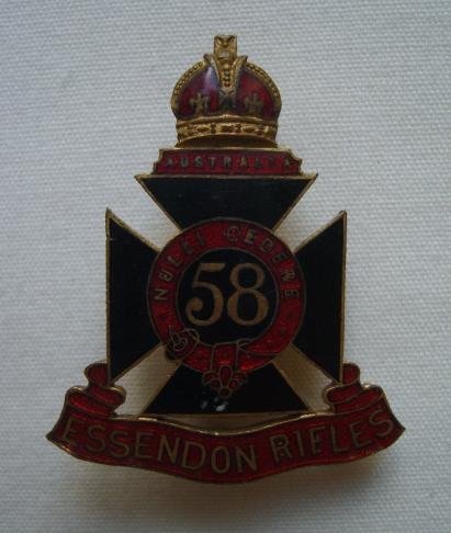 Australian 58th Essendon Rifles K/C