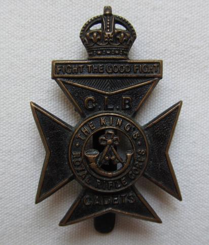 The King's Royal Rifle Corps Cadets (Church Lads Brigade) K/C