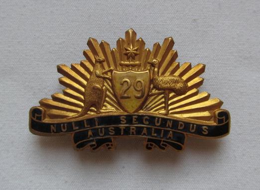 29th Batt. (East Melbourne Regt.) Australia 1930-42