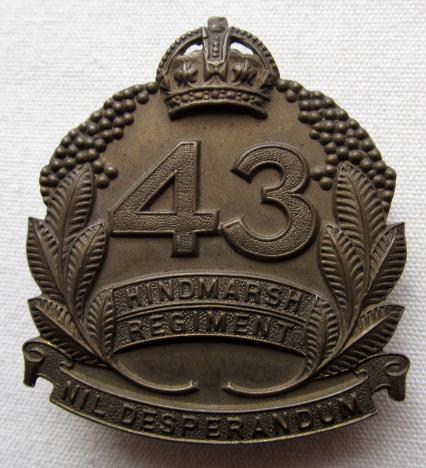 Australian 43rd Hindmarsh Regt. K/C 1930-42