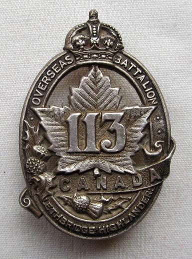 113th Batt. (Lethbridge Highlanders) CEF K/C