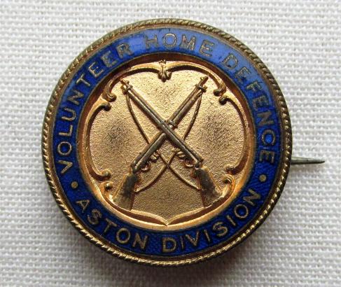 Aston Division Volunteer Home Defence WWI