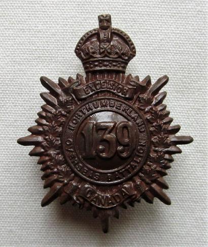 139th (The Northumberland Battalion) CEF K/C