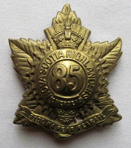 85th (Nova Scotia Highlanders) CEF K/C 