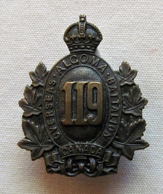 119th (Algoma) Battalion CEF K/C WWI