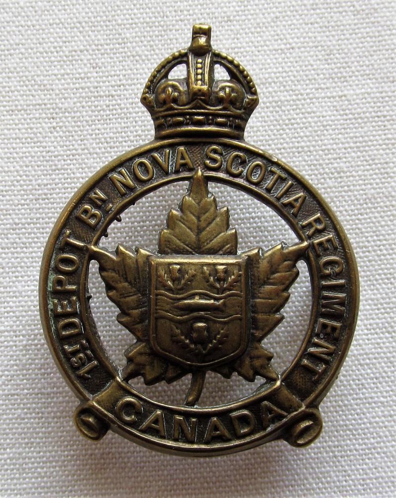 1st Depot Batt. Nova Scotia Regt. K/C WWI