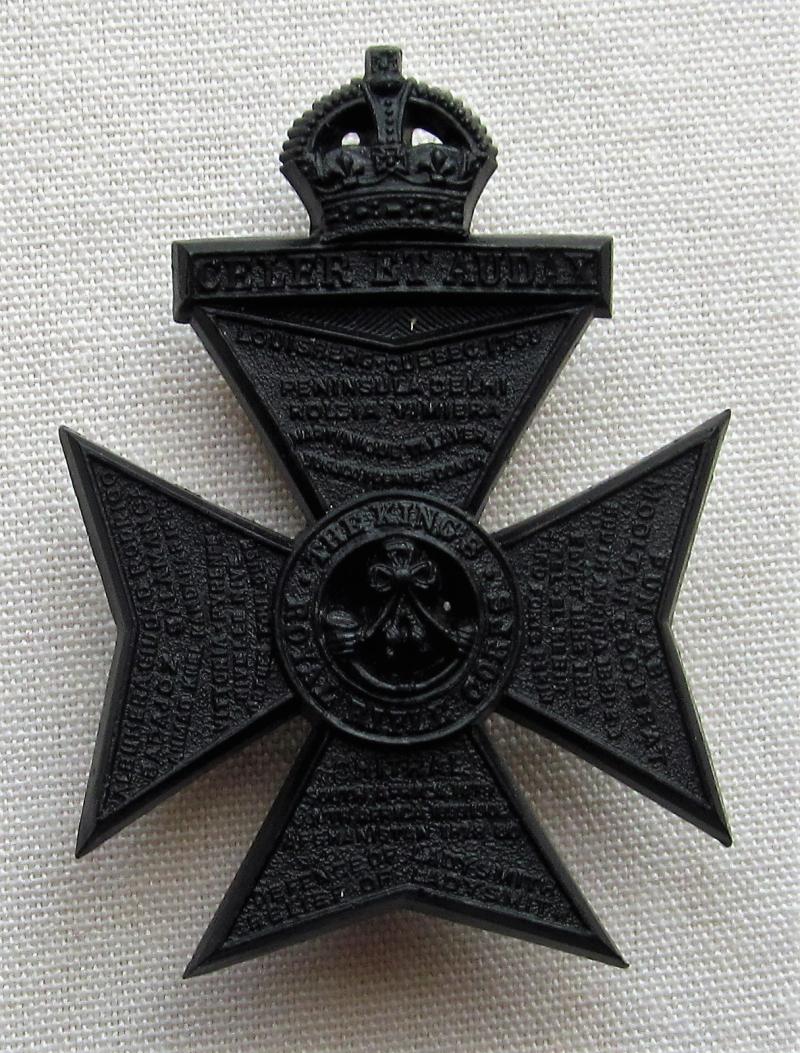 King's Royal Rifle Corps K/C WWII