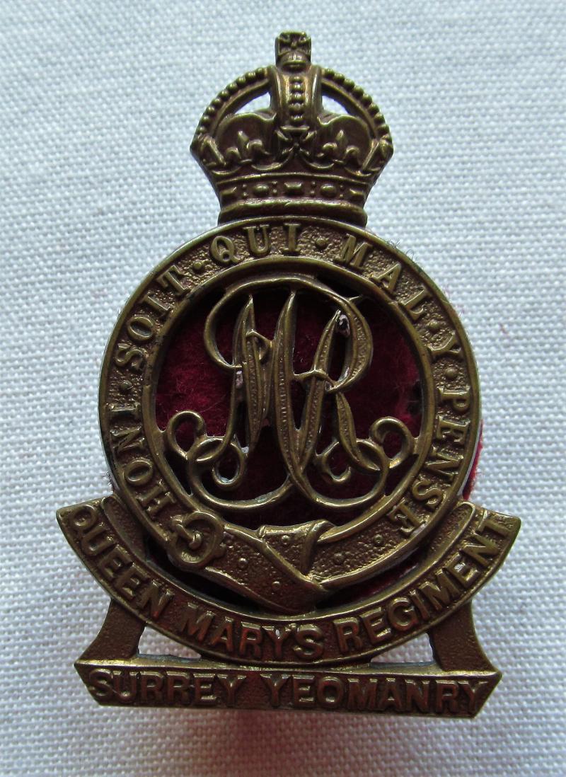 Surrey Yeomanry (Queen Mary's Regiment) K/C