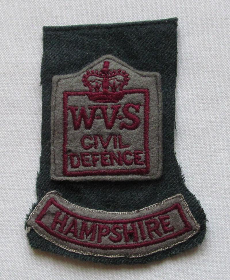 Women's Voluntary Service Civil Defence Hants. Q/C